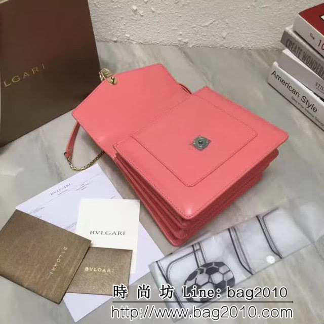 BVLGARI寶格麗 Serpenti 琺瑯三層彩色蛇頭包 可手提單肩斜挎 B38329 FYD1000